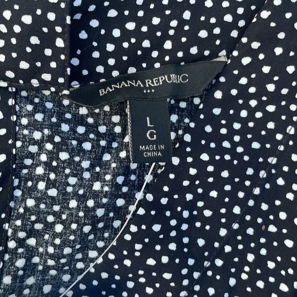 NWT Banana Republic Womens One Piece Shorts Romper  Polka Dot Long Sleeve - Picture 3 of 8